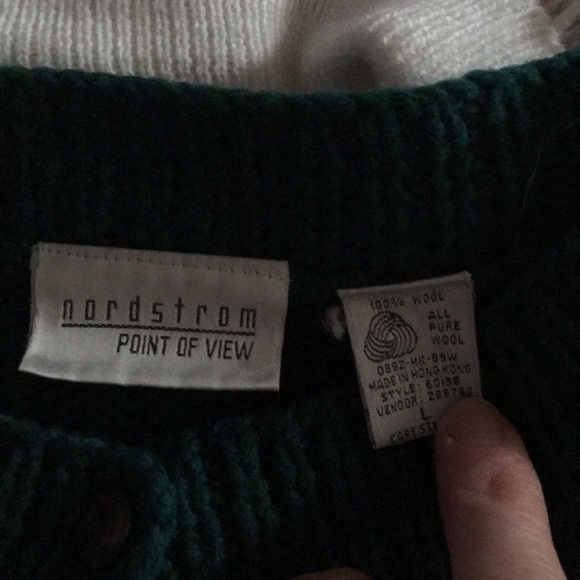 🌺VTG 80s NORDSTOM cottage core wool cardigan - Picture 8 of 10